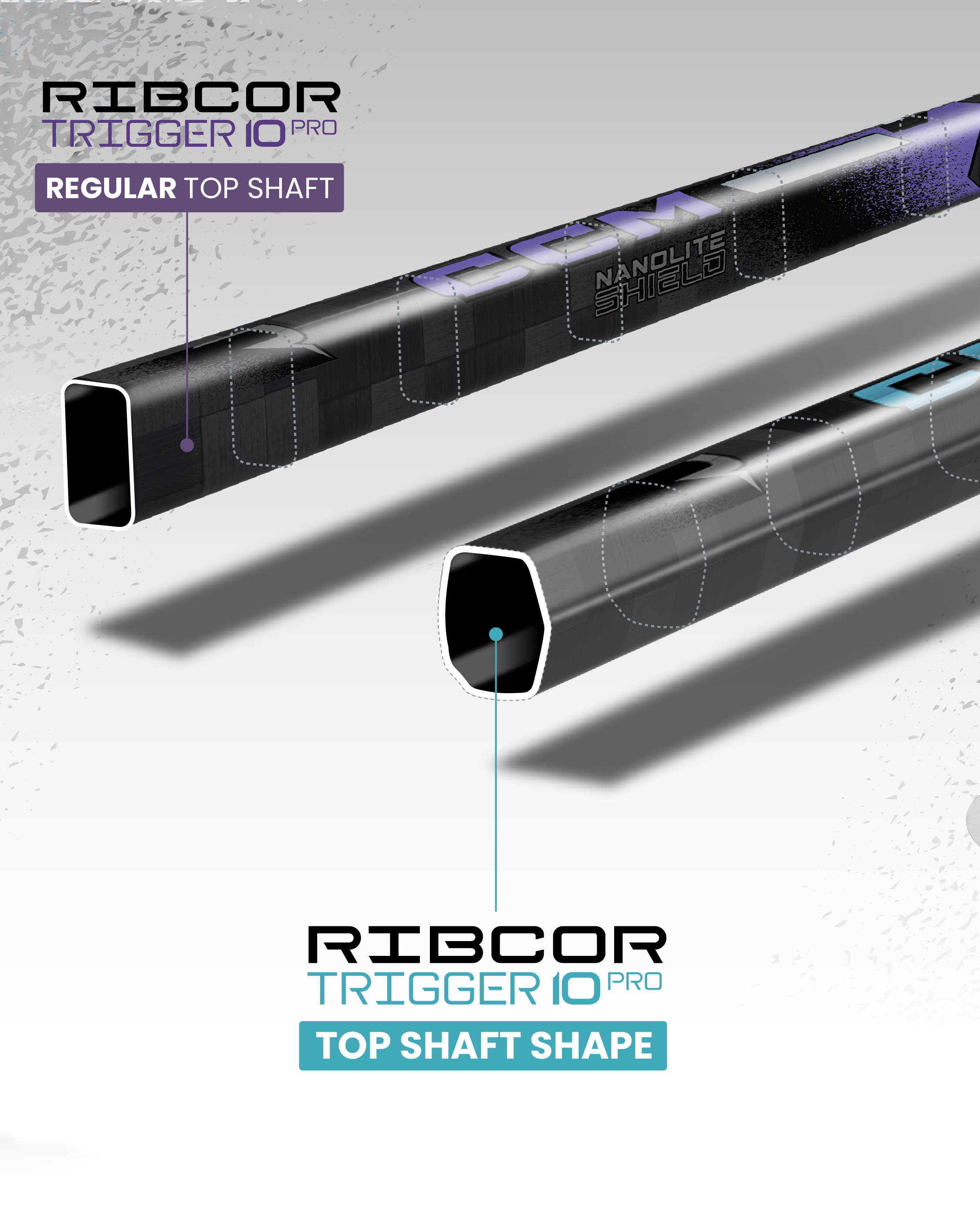 CCM Ribcor Trigger 10 Pro Teal Stick
